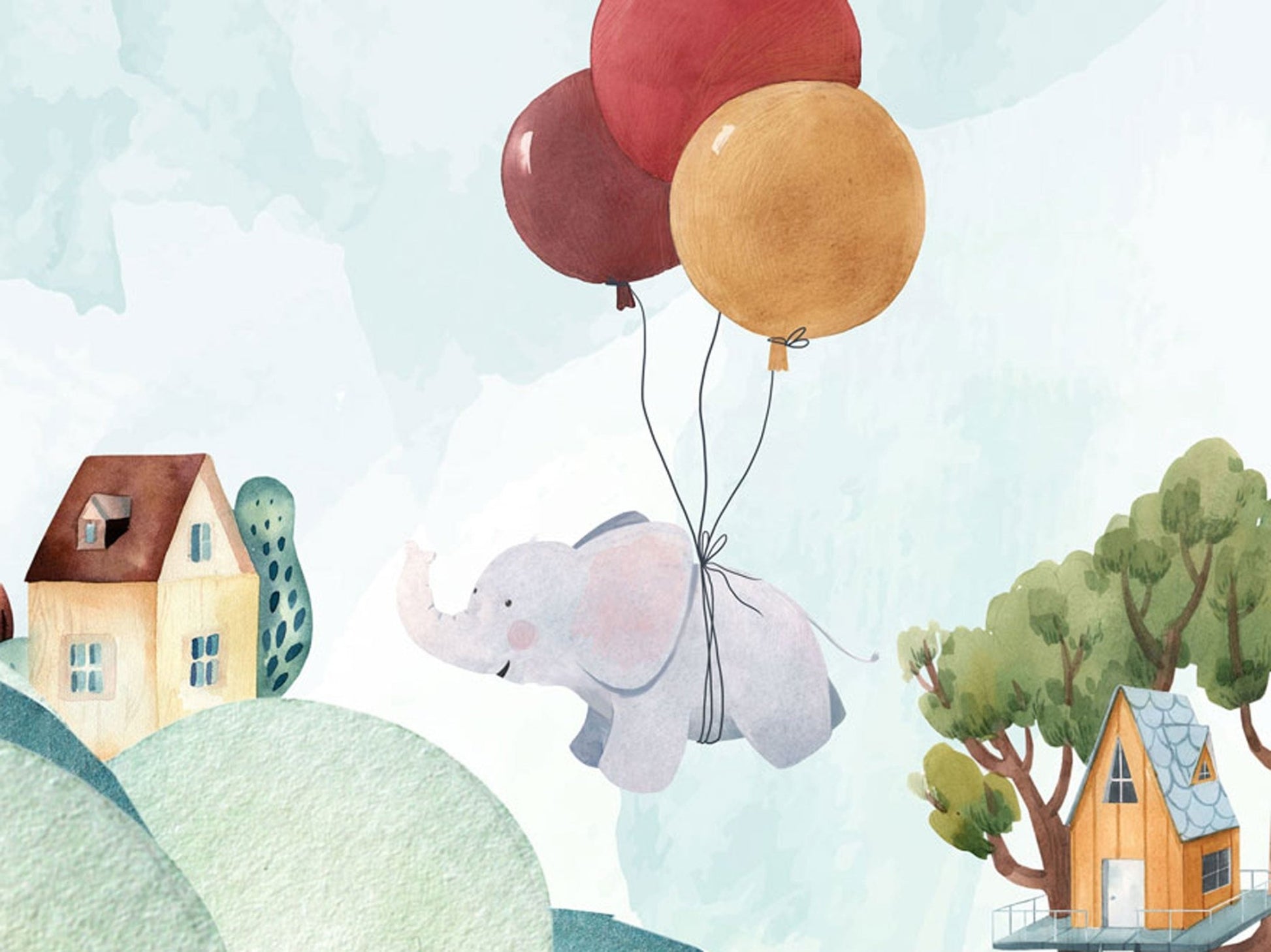 A Fairytale Village Of Elephants - Dreamhood Wallpapers