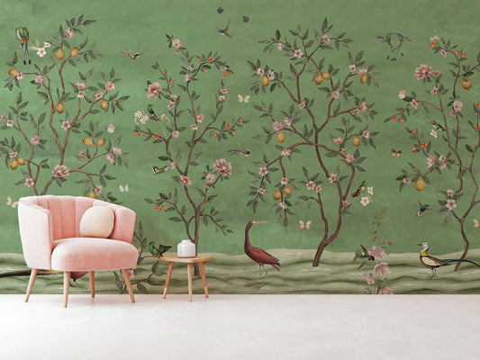 Lemon Tree Chinoiserie - Green